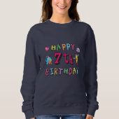 Sweatshirt Joyeux 7e anniversaire 7 ans souhaits (Devant)
