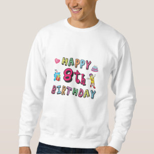 Sweatshirt Joyeux 8e anniversaire. Surprise de 8 ans