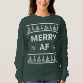 Sweatshirt Joyeux AF Drôle Noël Idée cadeau de Noël (Devant)