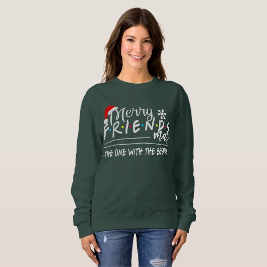 Sweatshirt Joyeux Amis Celui Avec Les Besties Christma (Devant entier)