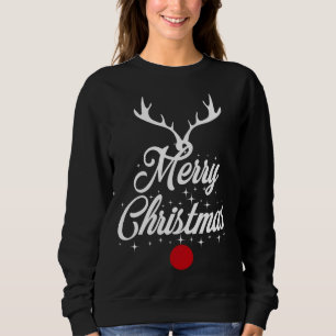 Sweatshirt Joyeux Antlers de rennes de Noël