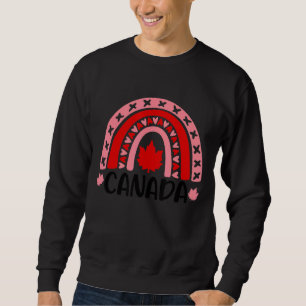 Sweatshirt Joyeux arc-en-ciel Joyeuse fête du Canada Érable D