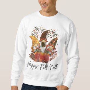 Sweatshirt Joyeux automne Y'all Jardin des femmes Gnome Leopa