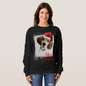 Sweatshirt Joyeux Beagle de Noël (Devant entier)