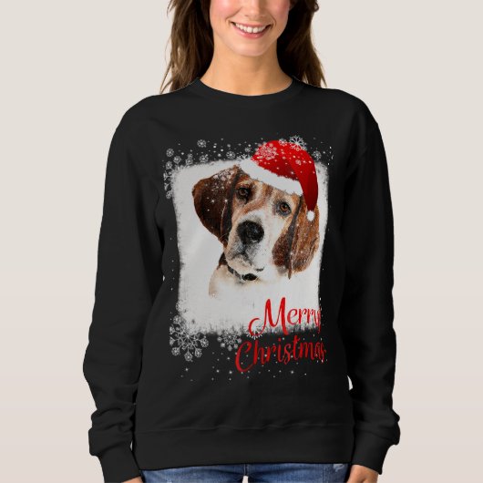 Sweatshirt Joyeux Beagle de Noël (Devant)