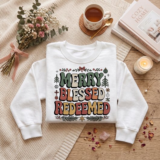 Sweatshirt Joyeux, béni, racheté, Noël 
