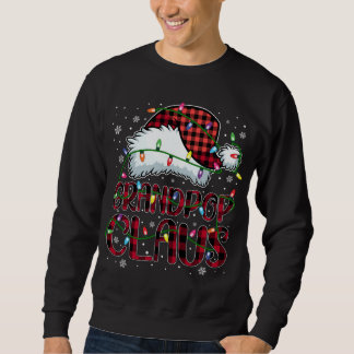 Sweatshirt Joyeux Buffalo de Noël Plaid Red Santa Hat Grandp