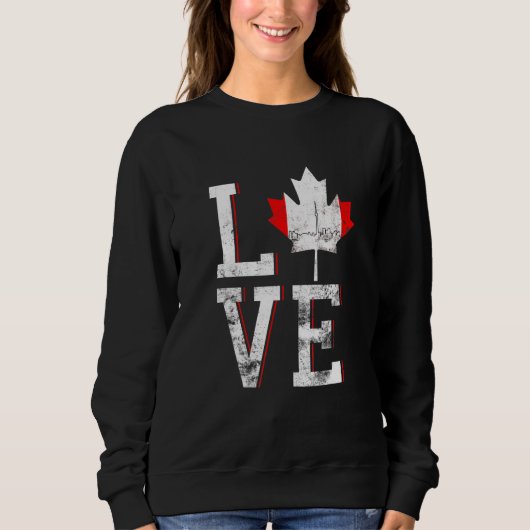 Sweatshirt Joyeux Canada Day I Love Canada Maple Leaf drapeau (Devant)
