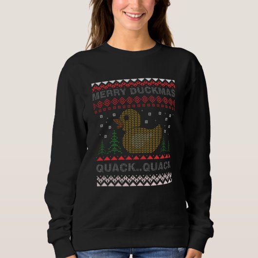 Sweatshirt Joyeux canard de Noël (Devant)
