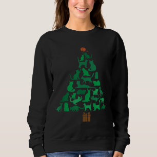 Sweatshirt Joyeux Catmas Chat Arbre de Noël, Meowy Catmas