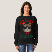 Sweatshirt Joyeux Chat Noël Funny Films (Devant entier)