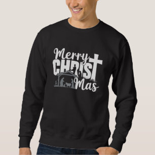 Sweatshirt Joyeux Christ Mas chrétien Noël Jésus Famille