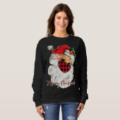 Sweatshirt Joyeux Christmasque Père Noël Porte-Visage Buffalo (Devant entier)