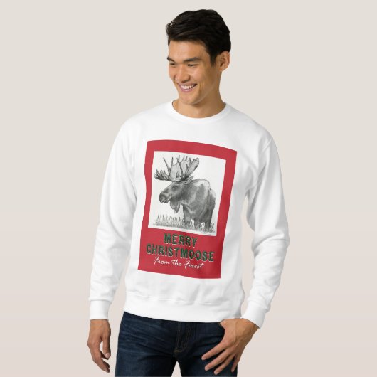 Sweatshirt Joyeux Christmoose (Devant entier)