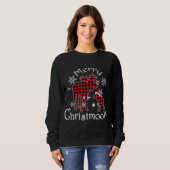 Sweatshirt Joyeux Christmoose Moose Buffalo Red Plaid Christm (Devant entier)