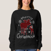 Sweatshirt Joyeux Christmoose Moose Buffalo Red Plaid Christm (Devant)