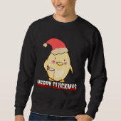 Sweatshirt Joyeux Cluckmas, Drôle poulet de Noël (Devant)