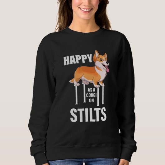 Sweatshirt Joyeux Comme Un Corgi Sur Stilts Apparel (Devant)