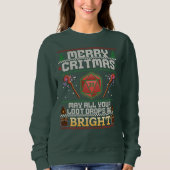 Sweatshirt Joyeux Critmas Loot Drop | Chandail moche de guéri (Devant)