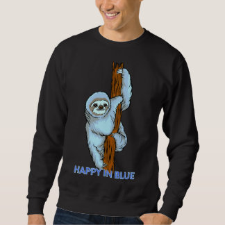 Sweatshirt Joyeux dans Blue Blue Sloth Hanging