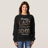 Sweatshirt Joyeux Dernier Jour De L'École Leopard (Devant entier)