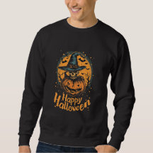 Joyeux design d'Halloween sur fond noir