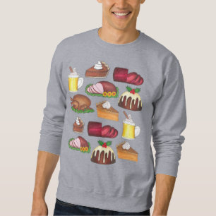 Sweatshirt Joyeux dîner de Noël Nourriture de vacances Doux m