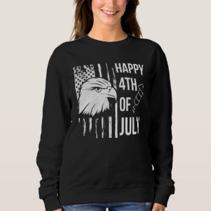 Sweatshirt Joyeux drapeau 4 juillet aigle patriotique américa