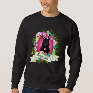 Sweatshirt Joyeux Easter Scottish Terrier portant Bunny Ear E