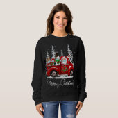 Sweatshirt Joyeux Escadron de Noël Père Noël Masque Visage Ca (Devant entier)