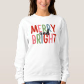 Sweatshirt Joyeux et brillant Noël de famille conception de c (Devant)