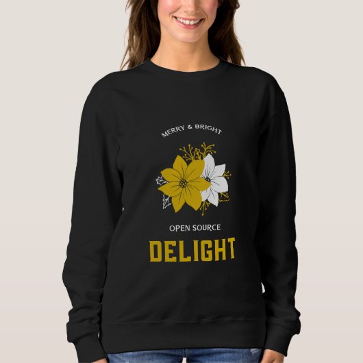 Sweatshirt Joyeux et brillant Open Source délice Noël (Devant)