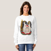 Sweatshirt Joyeux et brillant pingouin de Noël (Devant entier)