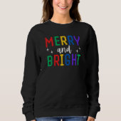 Sweatshirt Joyeux Et Lumineux Noël (Devant)
