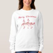 Sweatshirt Joyeux flamants noël (Devant)