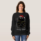 Sweatshirt Joyeux Fluffmas Chats Avec Santa Hat Fluffmas Lumi (Devant entier)