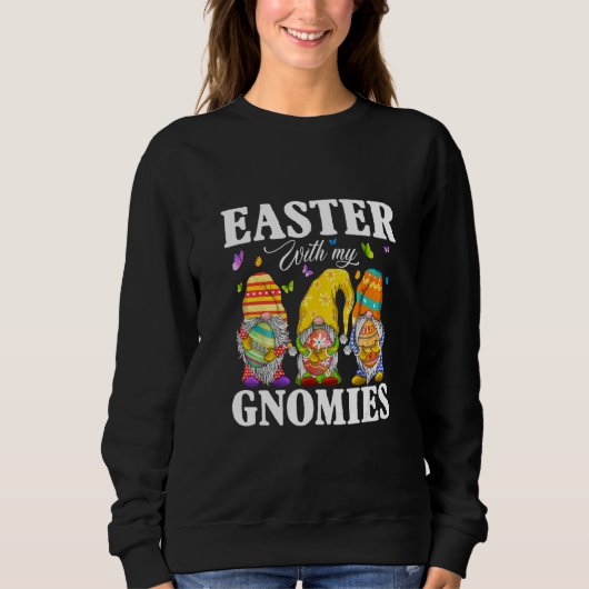 Sweatshirt Joyeux Gnomes de Pâques Avec Des Oreilles De Lapin (Devant)