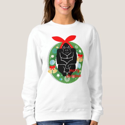 Sweatshirt joyeux gorille de noël (Devant)