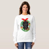 Sweatshirt joyeux gorille de noël (Devant entier)