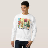 Sweatshirt Joyeux Grinchmas Collage de Fêtes (Devant entier)