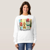 Sweatshirt Joyeux Grinchmas Collage de Fêtes (Devant entier)