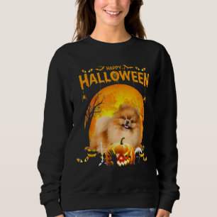 Sweatshirt Joyeux Halloween Chien Poméranien Costumes Citroui