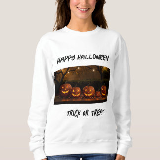 Sweatshirt Joyeux Halloween, de mignons Citrouilles sculptés