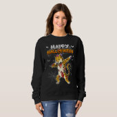 Sweatshirt Joyeux Halloween Léopard Zombie (Devant entier)