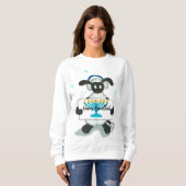 Sweatshirt Joyeux Hanoukka Hensly Long-Sleeve Tee-Shirt (Devant entier)