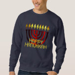 Sweatshirt Joyeux Hanoukka Menorah Red<br><div class="desc">Joyeux Hanoukka Menorah Red</div>