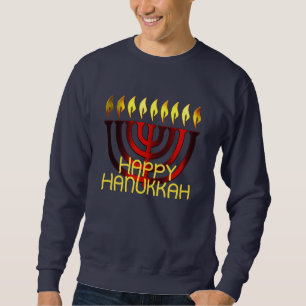 Sweatshirt Joyeux Hanoukka Menorah Red