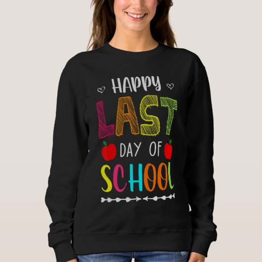 Sweatshirt Joyeux Jour De Pause Été À L'École Enseignant Frid (Devant)