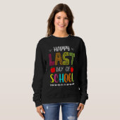 Sweatshirt Joyeux Jour De Pause Été À L'École Enseignant Frid (Devant entier)