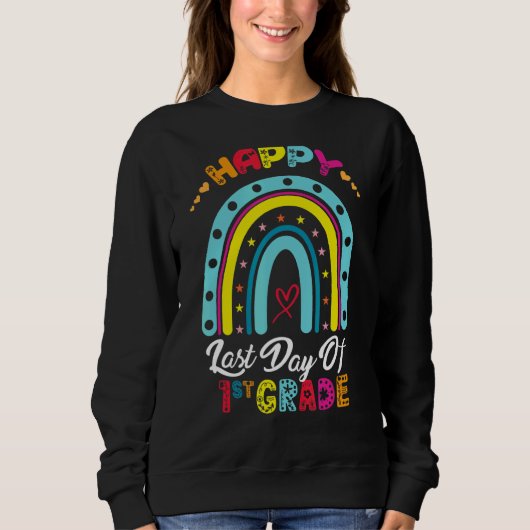 Sweatshirt Joyeux Jour Dernier De 1ère Classe Arc-en-Ciel (Devant)